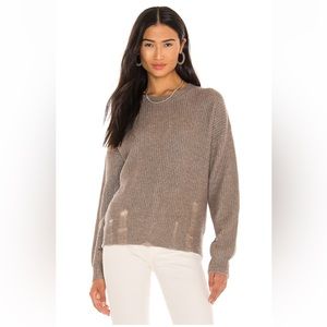 27 Miles Malibu Kacey Metallic Distress Crew Sweater